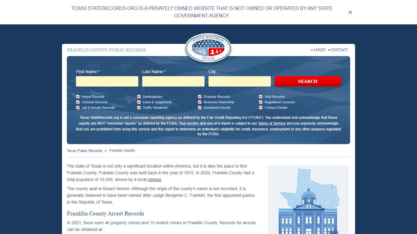 Franklin County Arrest, Court, and Public Records | StateRecords.org